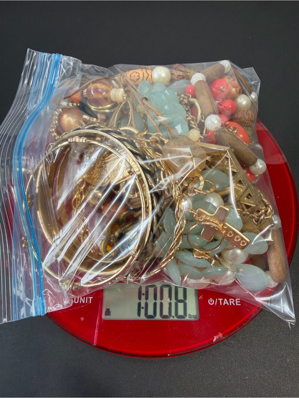 Women’s vintage- Fashion Jewelry Mixed Lot 1.08 Lb Necklaces Bracelets Rings